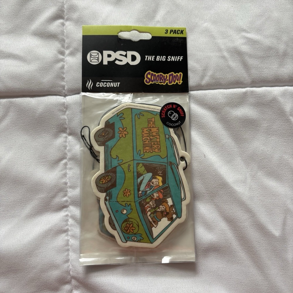 Big Sniff Car Air Freshener Scooby Doo Mystery Machine 3 Pcs Coconut‎